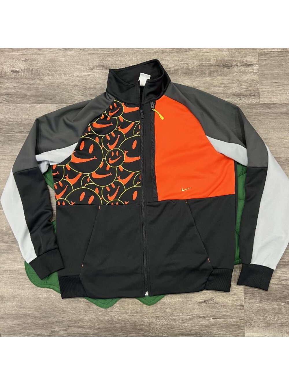 Nike NSW Track Jacket Smiley Mens Large Color Block Athletic Sporty
